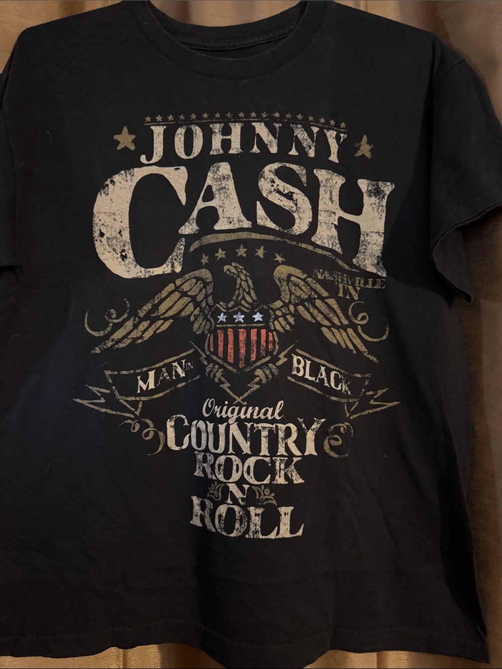 Johnny Cash Black Graphic Short-Sleeve Tee Zion rootswear